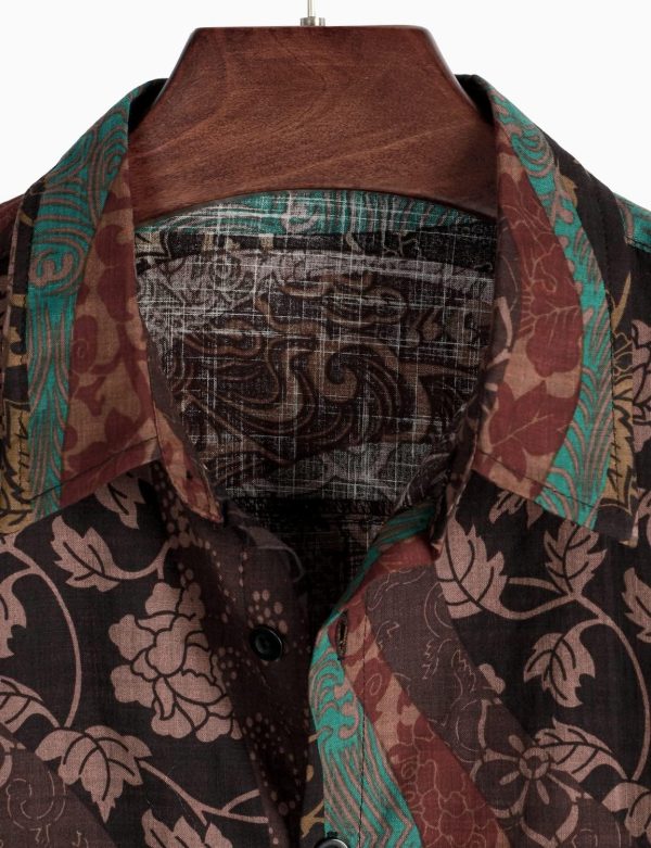 VATPAVE Mens Casual Short Sleeve Button Down Shirts Regular Fit Hawaiian Summer Shirt - Image 204