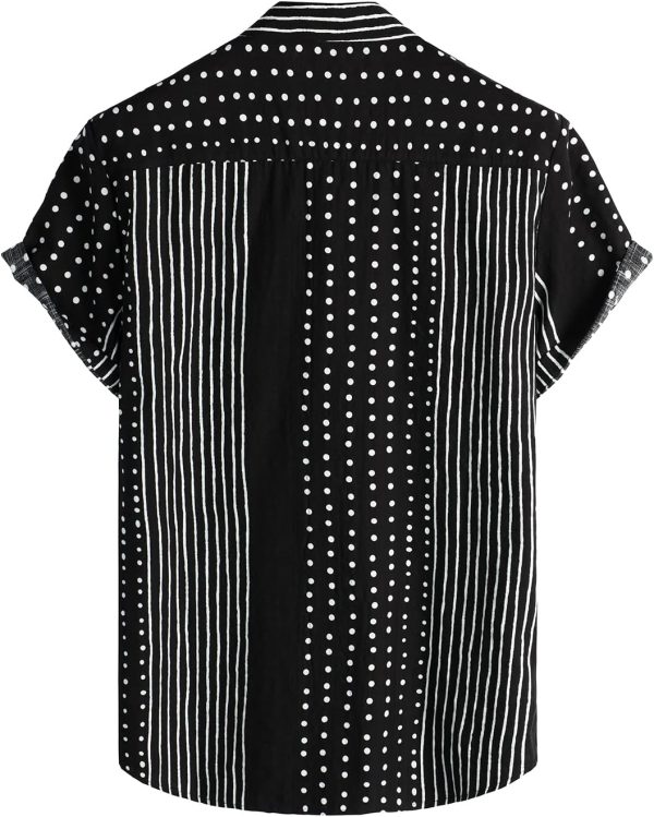 VATPAVE Mens Casual Short Sleeve Button Down Shirts Regular Fit Hawaiian Summer Shirt - Image 209